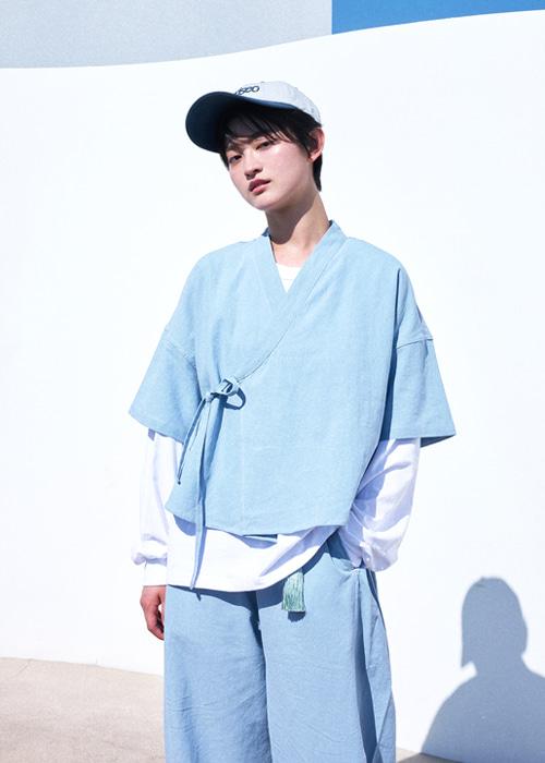 [생활한복] 한복 반소매 저고리 / sky