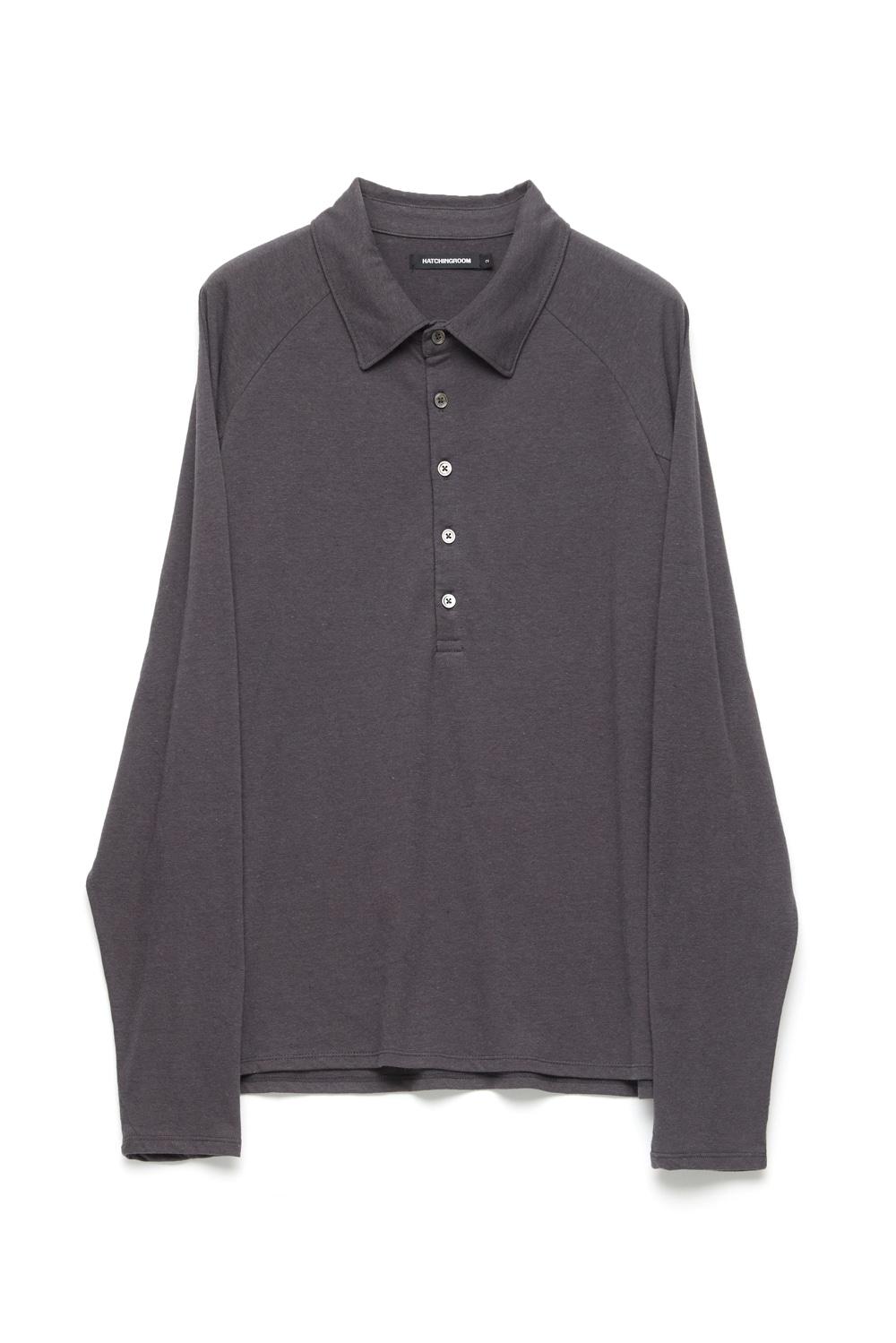 Polo Tee Purple Charcoal