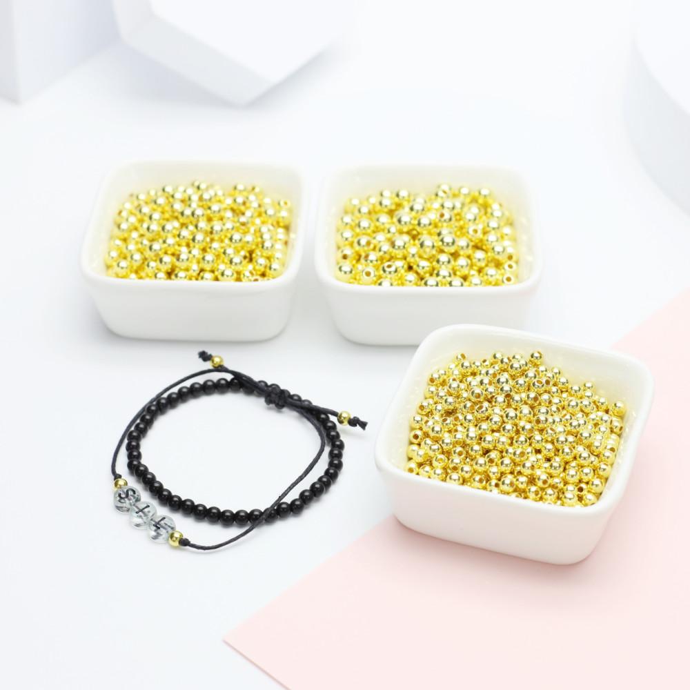 아크릴 골드 구슬 (4mm 5mm 6mm) 20g 골드볼 금색구슬 금볼 팔찌만들기 재료