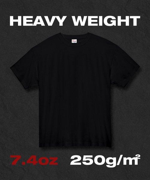 7.4oz 헤비 웨이트 라운드 오버핏 무지 반팔티_블랙