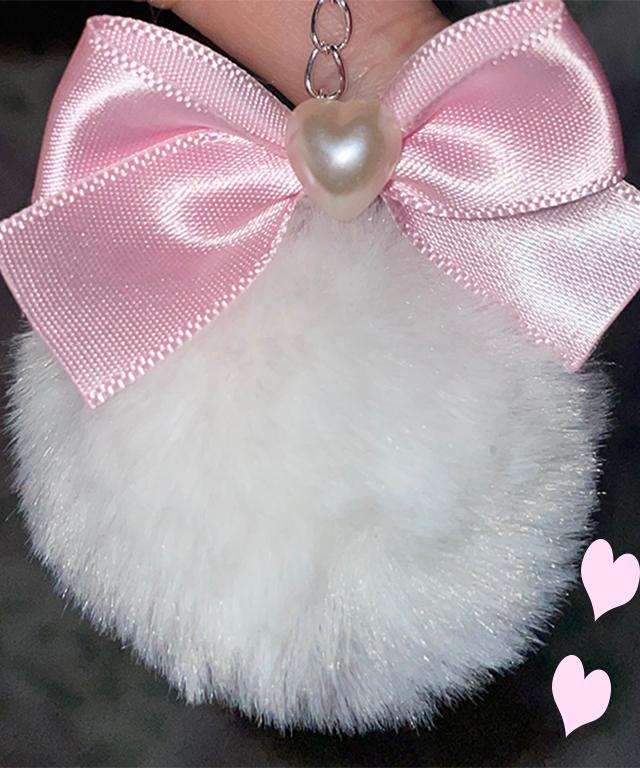 🎀 자체제작 🎀 y2k 폼폼이 퍼 pink princess 키링  핸드폰스트랩 핸드폰고리 에어팟 바인더 다이어리 가방고리 열쇠고리 증사 데코덴 핸드폰줄 키홀더 갸루 다꾸