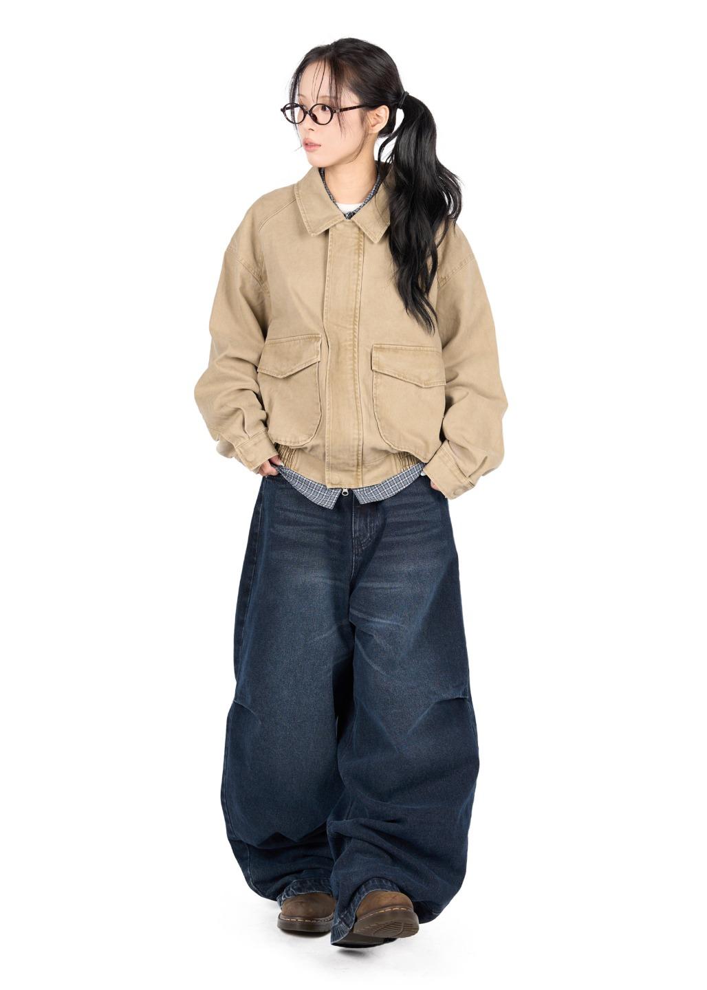릿킴 KNEE PINTUCK BALLOON JEANS*10일 소요*