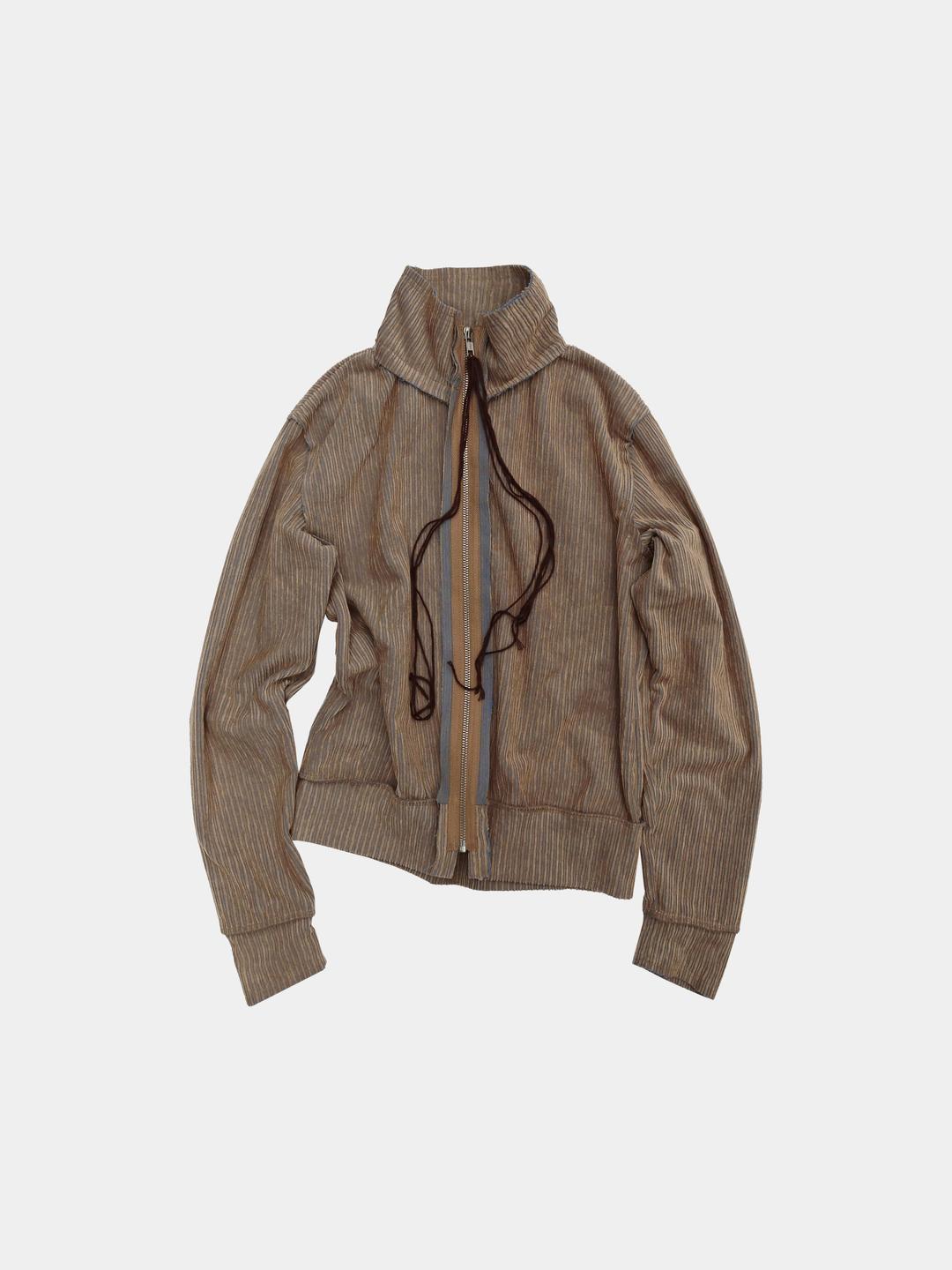 CORDUROY ZIP UP BEIGE / BLUE