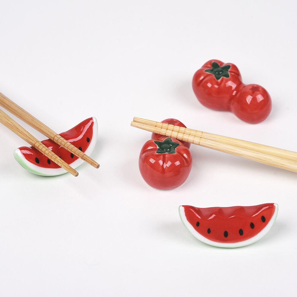 수박 토마토 수저 젓가락 받침 4개 세트