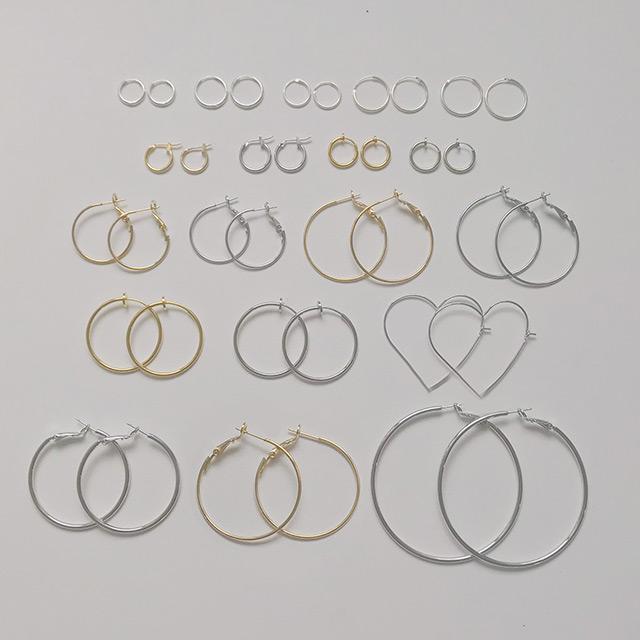 베이직 링 귀걸이 귀찌 심플 9종 컬렉션