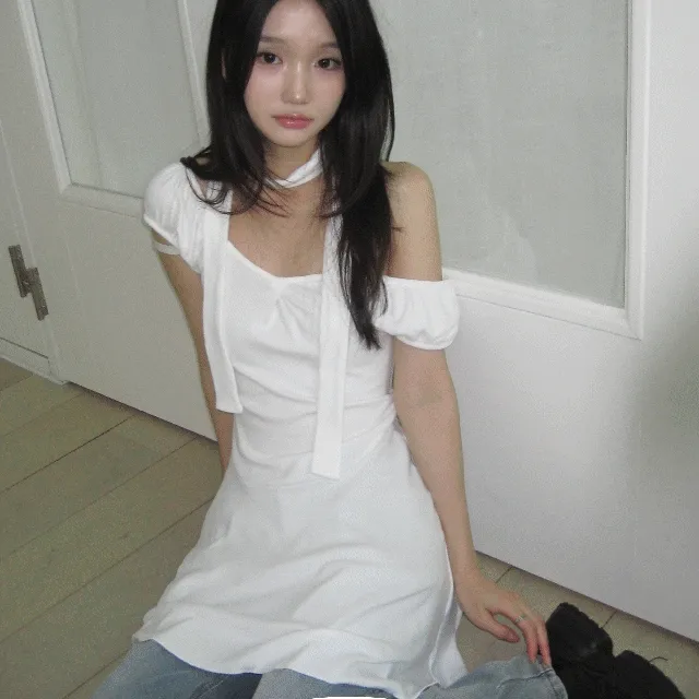 [레이어드🤍/스트랩set] 레타 나시 오프 프릴 레이어드 원피스