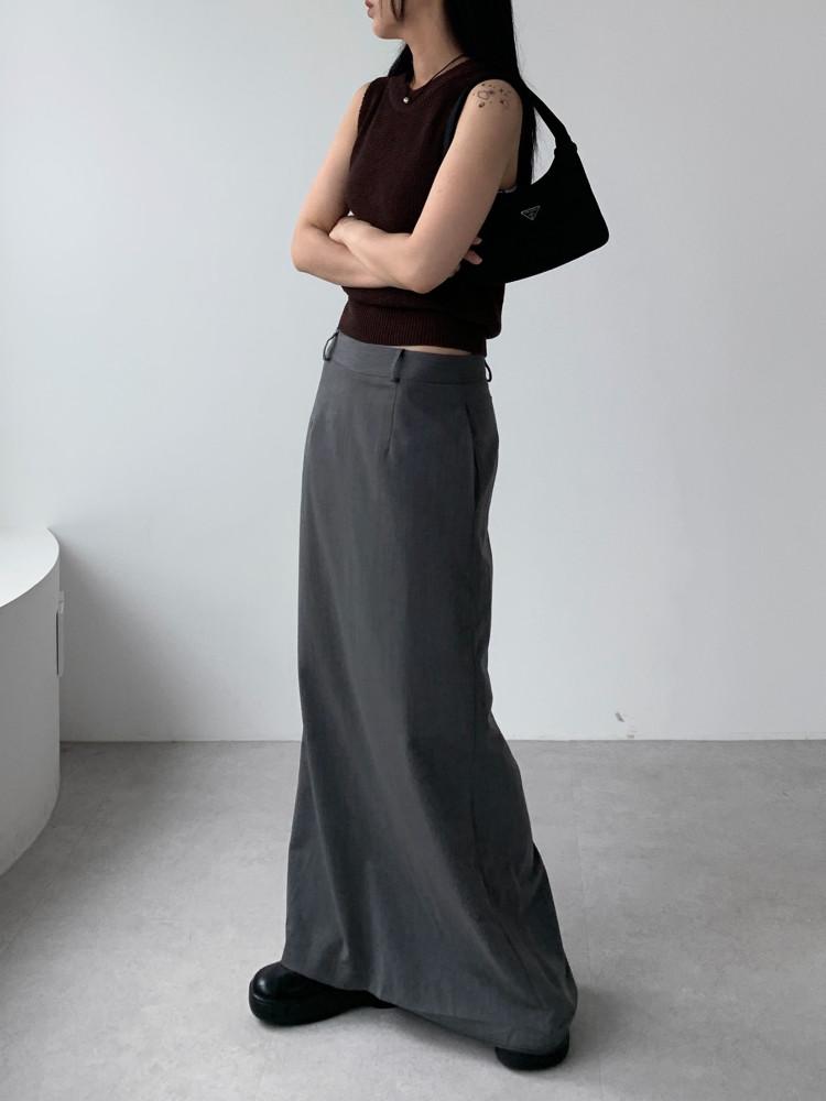 [당일 배송]maxi slacks skirt (2colors)