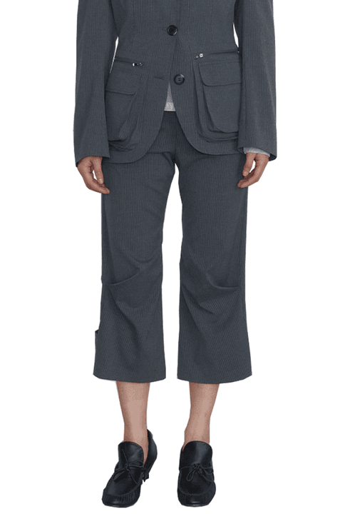 [02/23 예약발송] Flared Capri Trousers, Slate