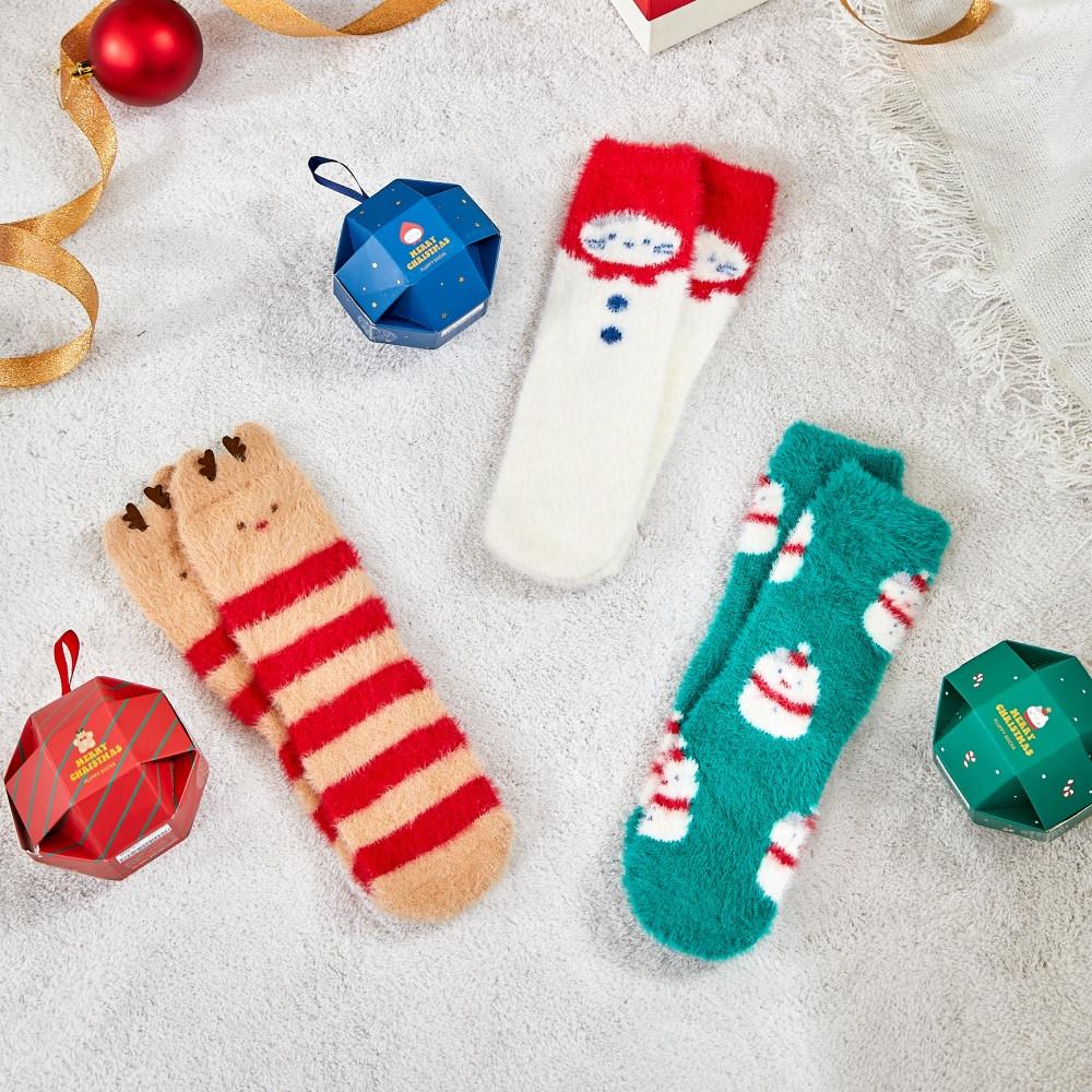 [버터샵] 크리스마스 수면양말 FREE 3style