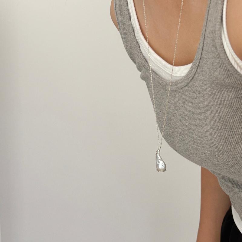 호리병 담수진주 롱 목걸이