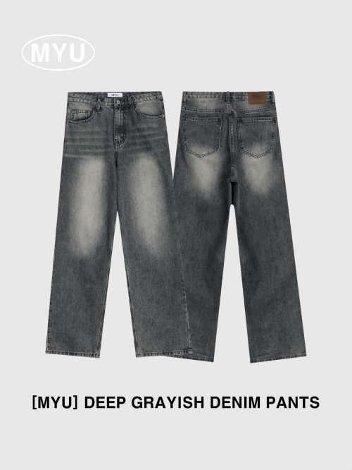 [MYU] Deep Grayish Denim Pants