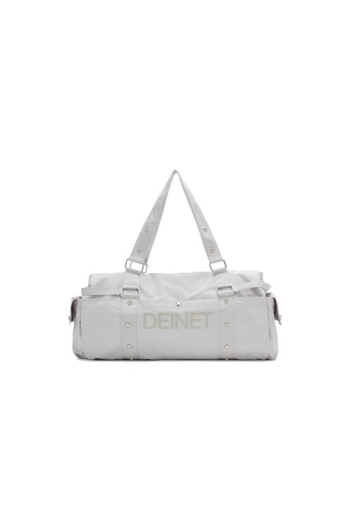 DEINET LOGO DUFFLE BAG IN GREY