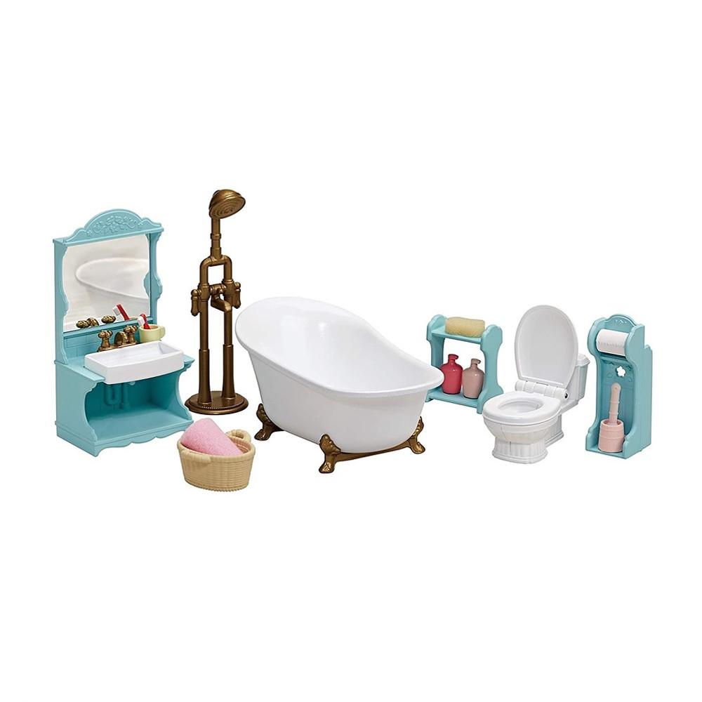 실바니안 패밀리 가구 소품 목욕 욕실 하늘색 화장실 룸 욕조 세트