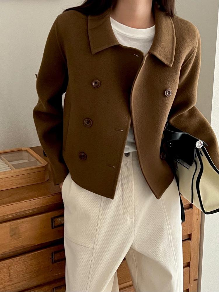 [40% sale] bold 볼드 지블링 더블 숏 핸드메이드 코트 3color