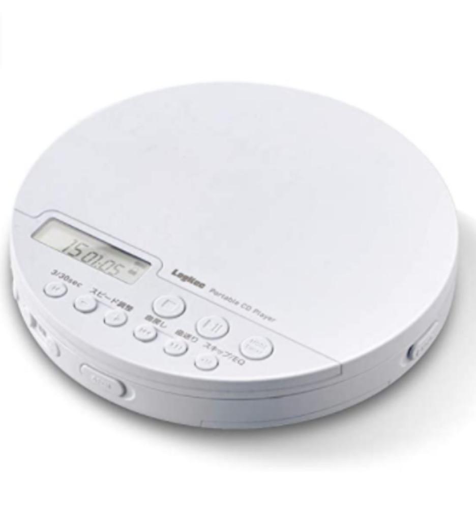 로지텍 레트로 휴대용 시디 CD 플레이어 CD PLAYER 어학 씨디 화이트 블루투스 기능