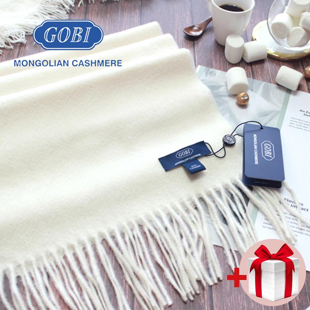 GOBI 고비 캐시미어 머플러 베이직 170x30cm 아이보리 /캐시미어100