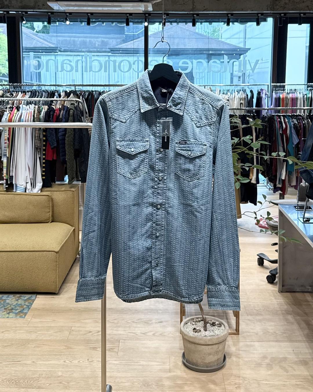 디젤 데님 소노라 커미셔 웨스턴 셔츠