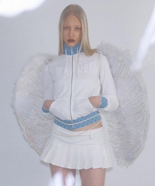 Heavenly Gingham Track Jacket White