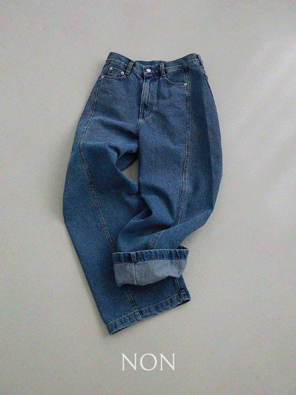 'NON\' cheese jean＃단독주문/당일발송(ver.르반/절개와이드데님)[size:S,M,L,XL/크롭,롱]