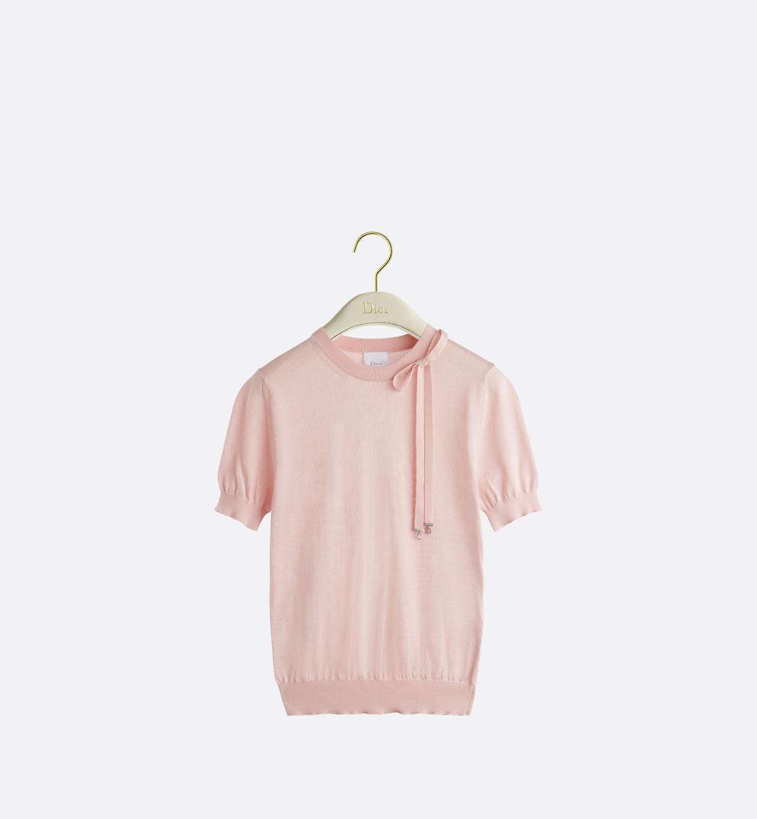 반소매 피티드 스웨터