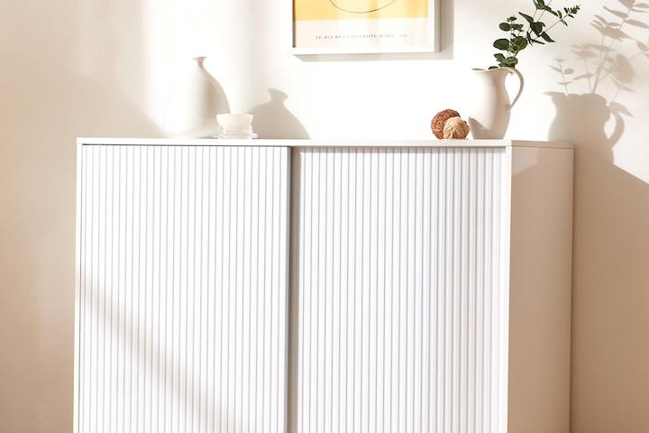 리암 거실 베란다 다용도실 미닫이 슬라이딩 템바보드 수납장 1200 2colors