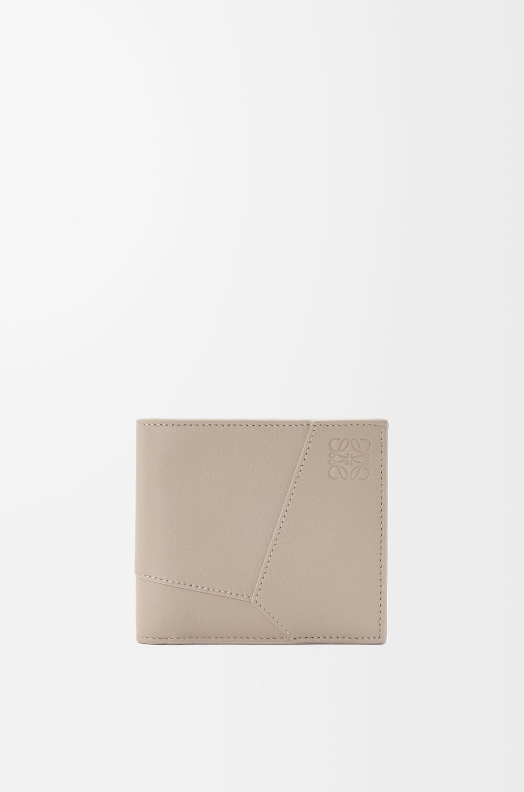 Puzzle bifold wallet in classic calfskin