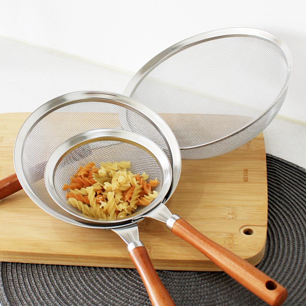 원목핸들 스텐건지개 면건지개 파스타뜰채 멸치건지개 국수건지개 브로콜리거름망