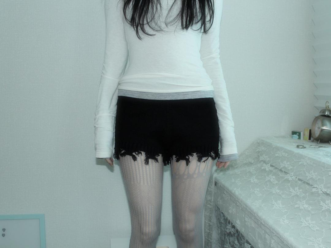 short knit pants