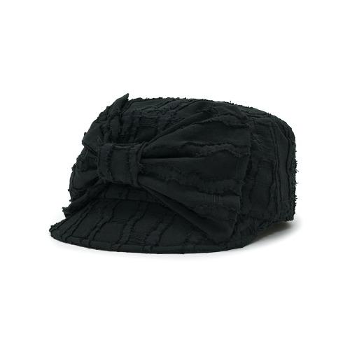 BELLBOY CAP_RIBBON_WAVE BLACK