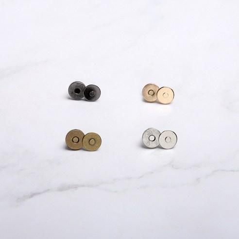 짱패브릭 (4개) 10mm얇은자석단추-4color, 골드, 4개