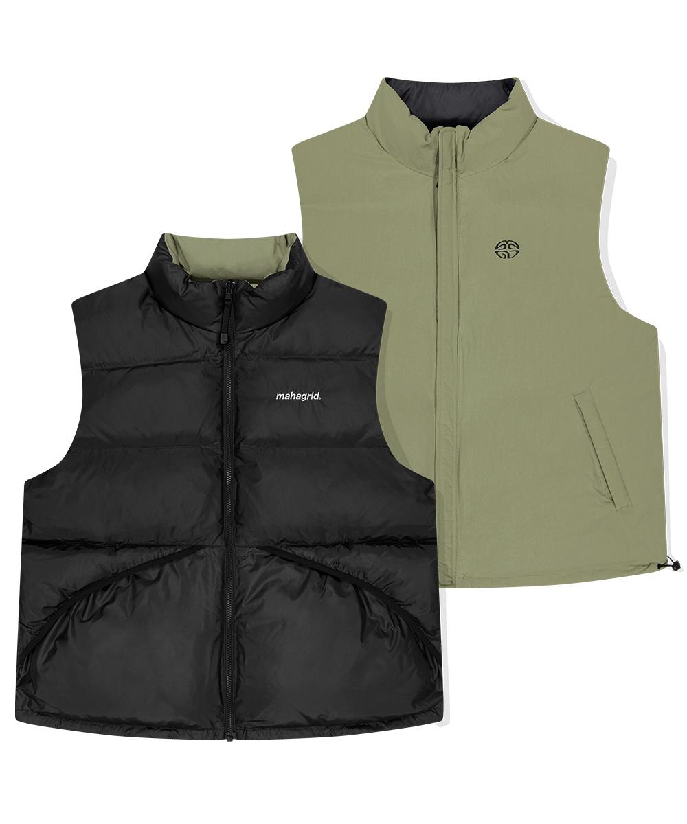 REVERSIBLE DOWN VEST[BLACK]