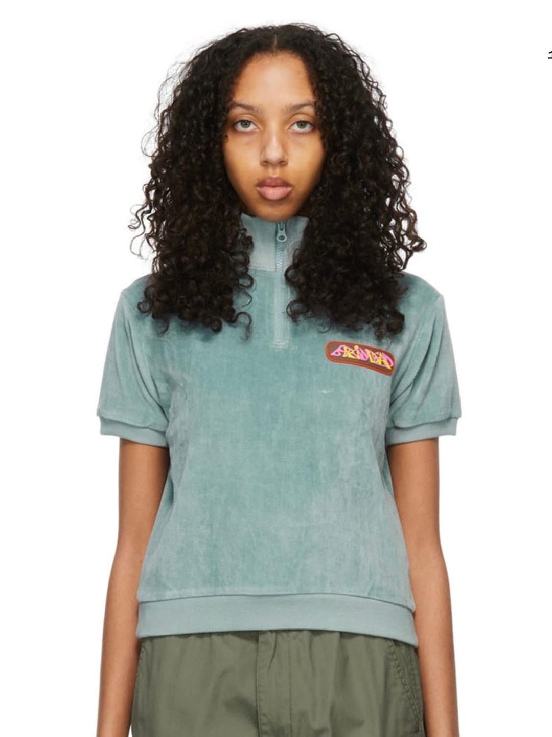 브레인데드 블루 코튼 스웨터 | 후루츠패밀리