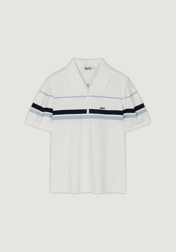LIAM HALF ZIP-UP COLLAR T-SHIRT [2COLORS]