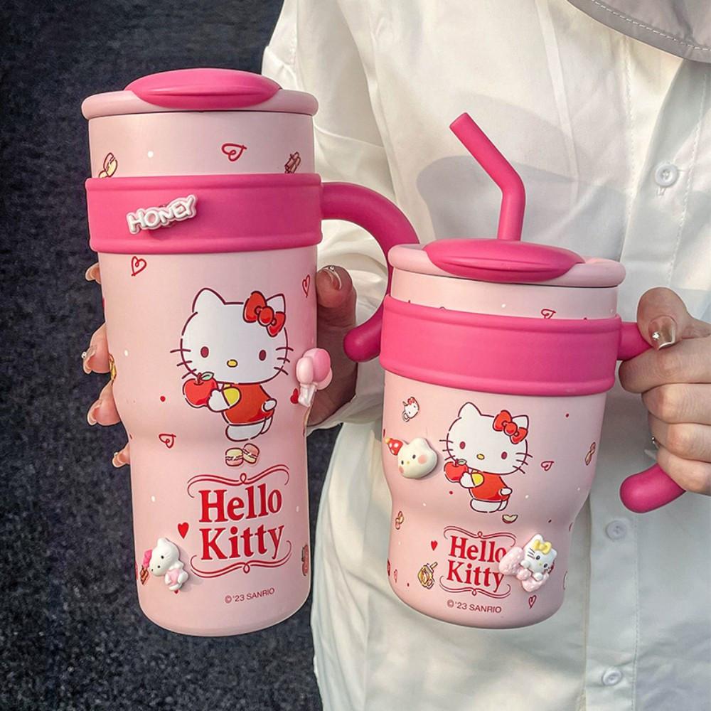 산리오 캐릭터 키티 멜로디 시나모롤 대용량 빨대 텀블러 리유저블컵 700ml 1200ml