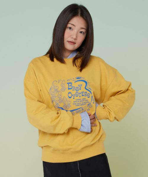 [SLCO X DISNEY] Alice Oyster_스웻셔츠 Yellow