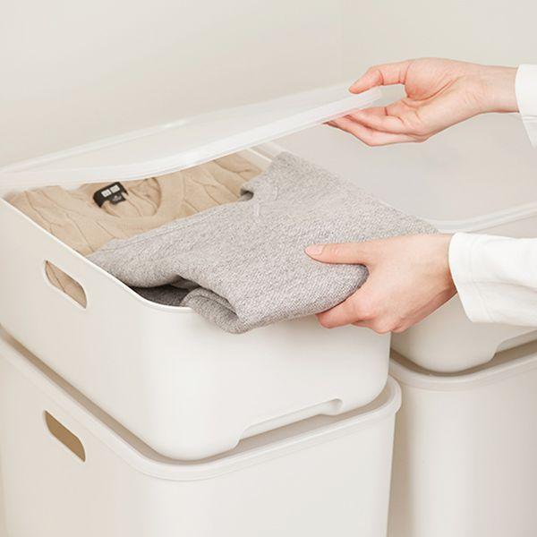 화이트 펜트리 수납함 뚜껑 옷 정리함 다용도 플라스틱 리빙 박스 대형
