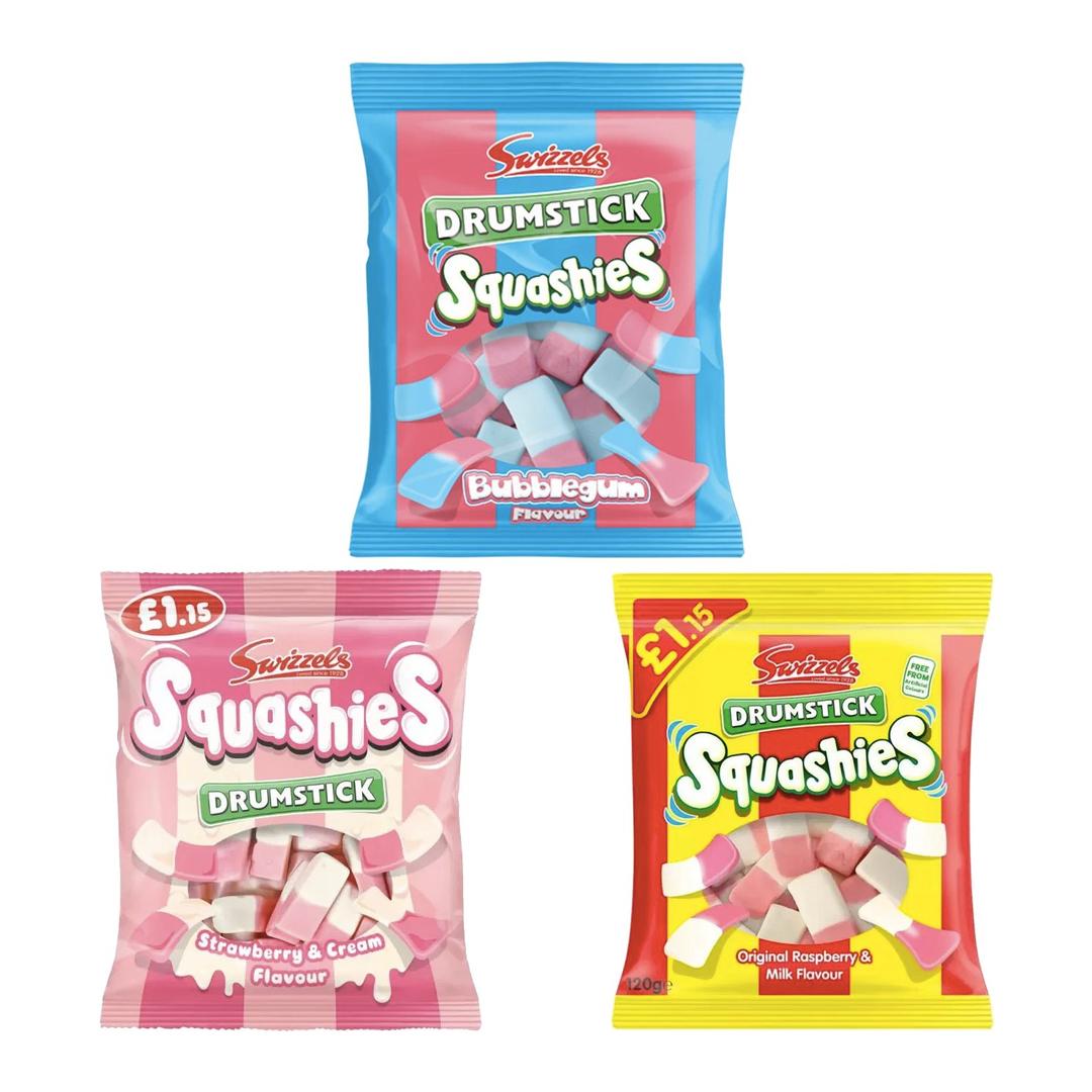 스위즐스 드럼스틱 스쿼시 젤리, 버블검+스트로베리&..., 1세트