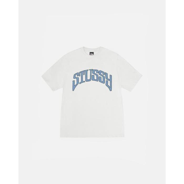 스투시 STUSSY 아치드 티셔츠 피그먼트 다이드 내츄럴