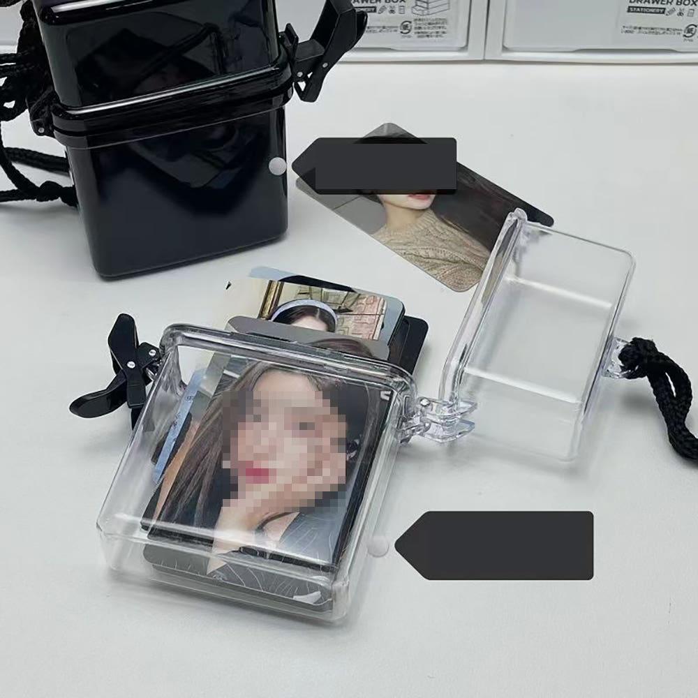 투명 포카케이스 홀더 스트랩포함 보관함 담배케이스 가로형탑로더 하드케이스