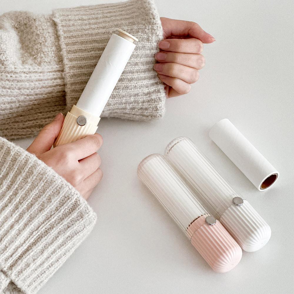 플리츠 한뼘 휴대용 돌돌이 테이프클리너 : 이이공브이