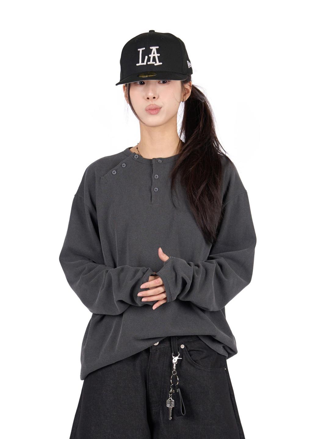 PIGMENT BUTTON WARMER LONG SLEEVE