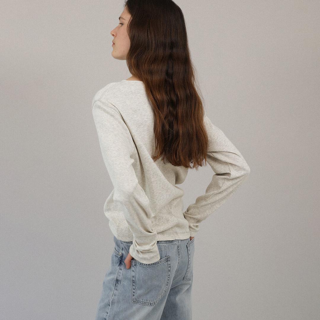 [22th_5/12 예약배송] L'eau classic tee_oatmeal grey