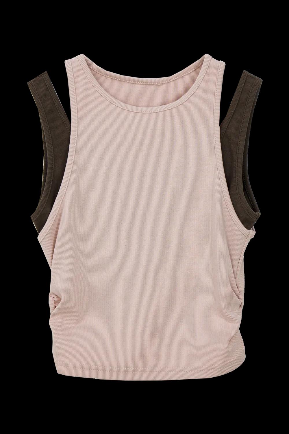 Ribbed Sleeveless Tank Top - Soft Texture Comfort Fit