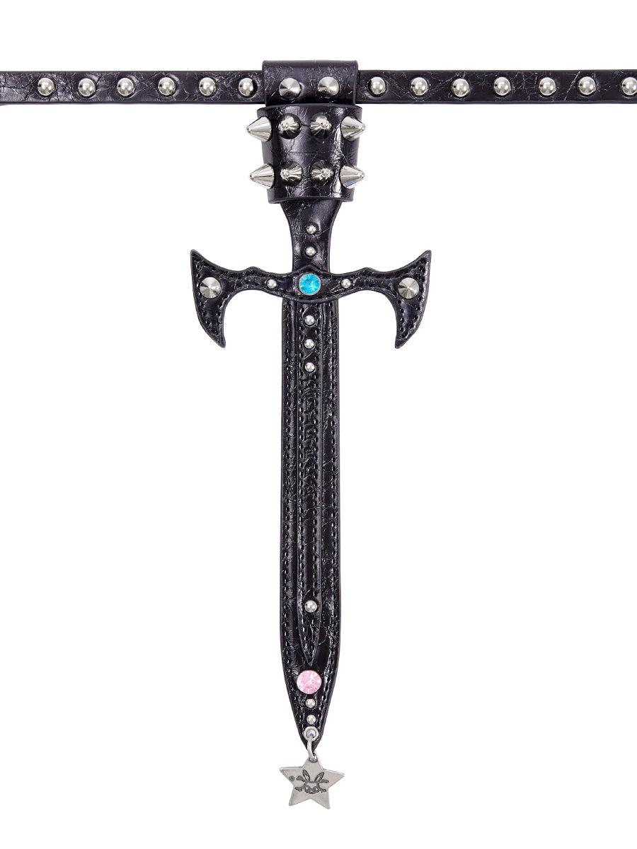 SWORD TIE CHOKER - BLACK