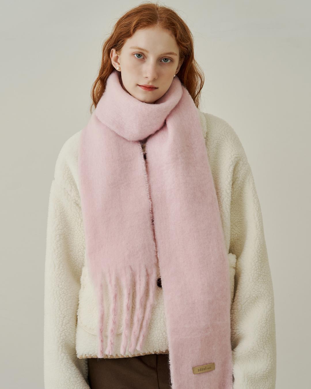 Soft basic mini long muffler - pink