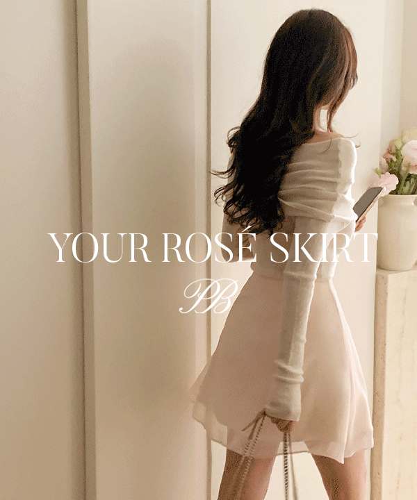 퍼빗 [봄나들이🌸/스테디셀러] 단독제작) 유어로제 발레 쉬폰 꽃잎 훌 레이어드스커트 - 4color