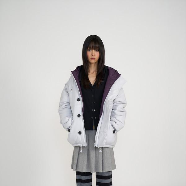 [12/1 출고예정] PUFFY THINSULATE REVERSIBLE JUMPER (LIGHT GREY & PURPLE)