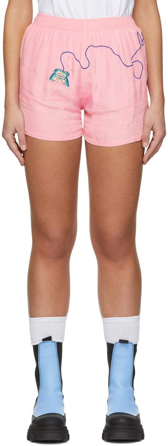 Sky High Farm Workwear Pink Cupro Shorts