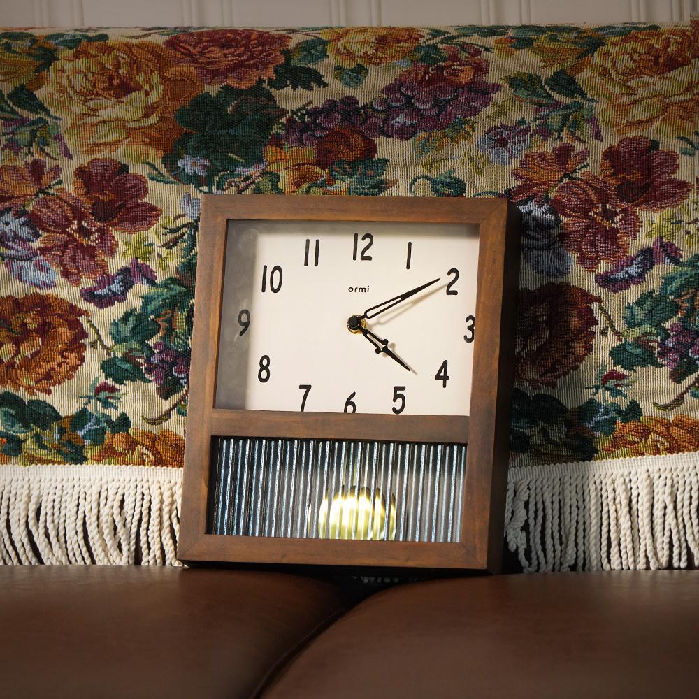 INOVIA 레트로 모어클락 우드 무소음 벽시계 괘종시계| 굿 셀렉션, 굿 서비스 굿웨어몰