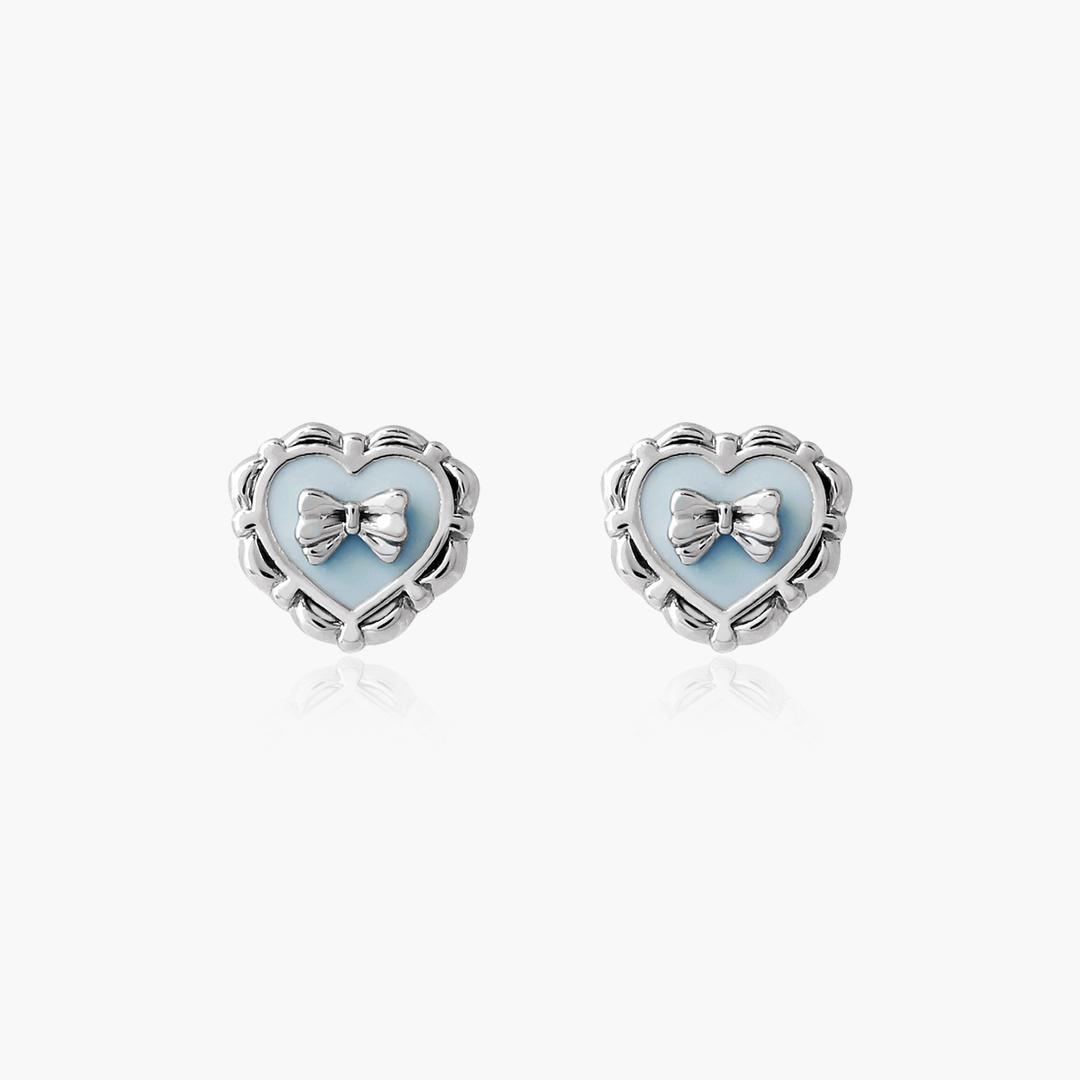 "신상품/선물추천" NEAT BLUE EARRINGS 니트 블루 이어링 / 실버 귀걸이